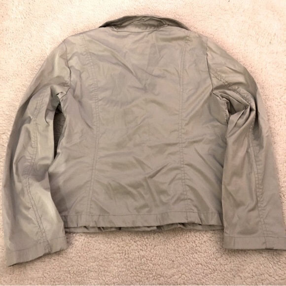 Chico’s Women’s Silver Zip Front Moto Jacket Size small - Picture 2 of 7